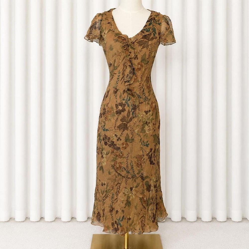 ˚❀༉‧₊˚ Vintage Charter Club Floral Midi Dress ‧₊˚❀༉‧
